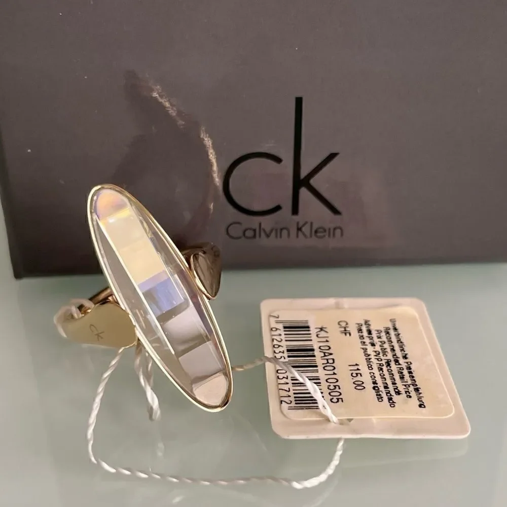 NWT Calvin Klein Slim Oval Cocktail Ring